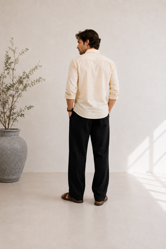 IVORY CREAM LINEN SHIRT