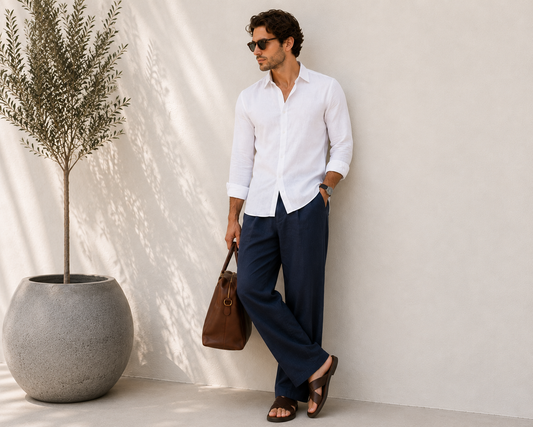SNOW WHITE LINEN SHIRT