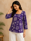 Floral Print Square Neck Top