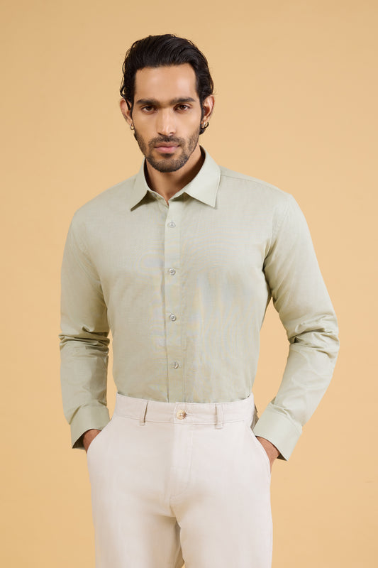 MIST GREEN LINEN SHIRT