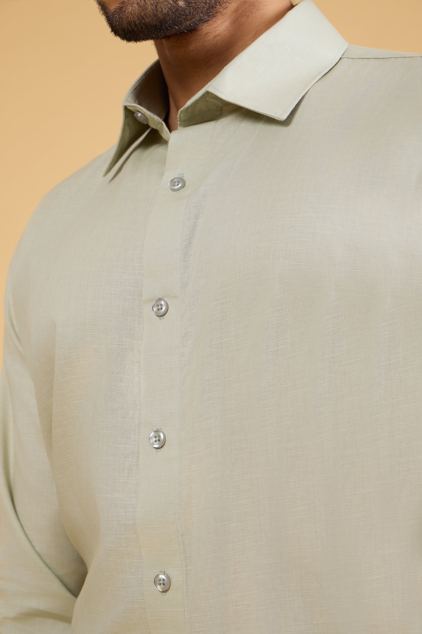 MIST GREEN LINEN SHIRT