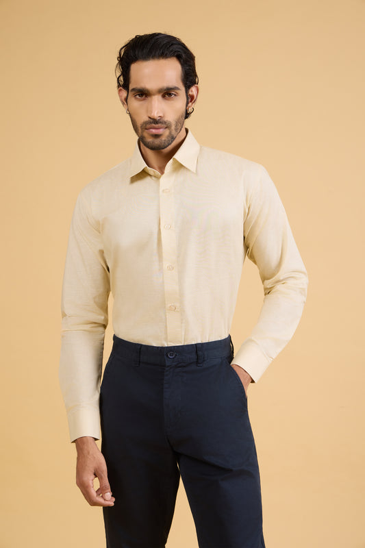 IVORY CREAM LINEN SHIRT