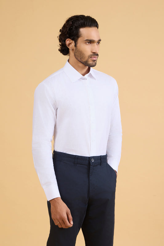 SNOW WHITE LINEN SHIRT