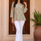 Floral Print Square Neck Top