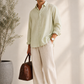 MIST GREEN LINEN SHIRT