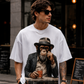 Oversized Chilling Monkey Print T-Shirt – Unisex Casual Wear