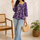 Floral Print Square Neck Top