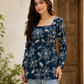 Floral Print Square Neck Top