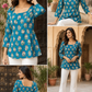 Floral Print Square Neck Top