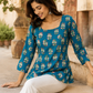 Floral Print Square Neck Top