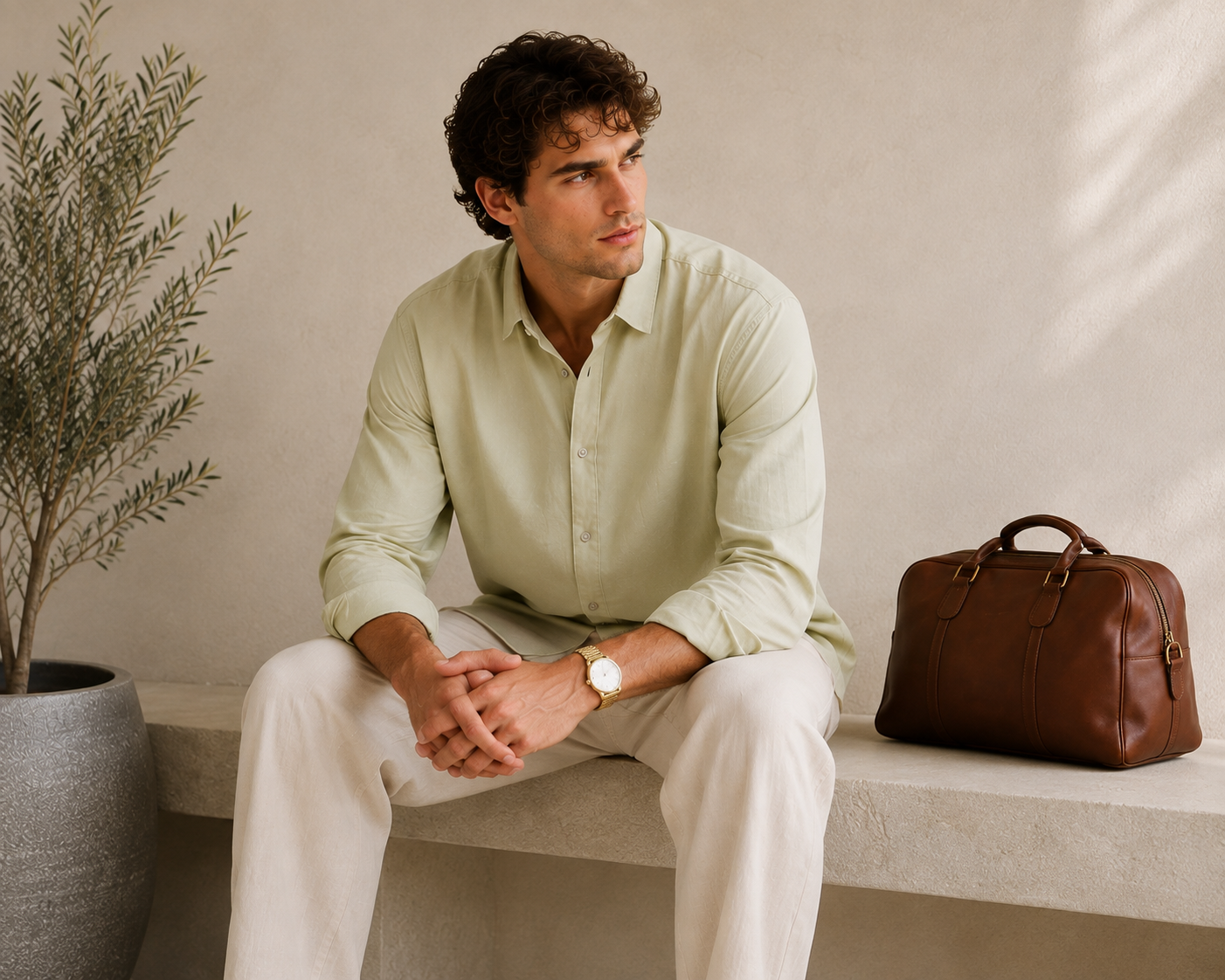 MIST GREEN LINEN SHIRT