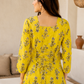 Floral Print Square Neck Top