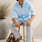 ALICE BLUE LINEN SHIRT