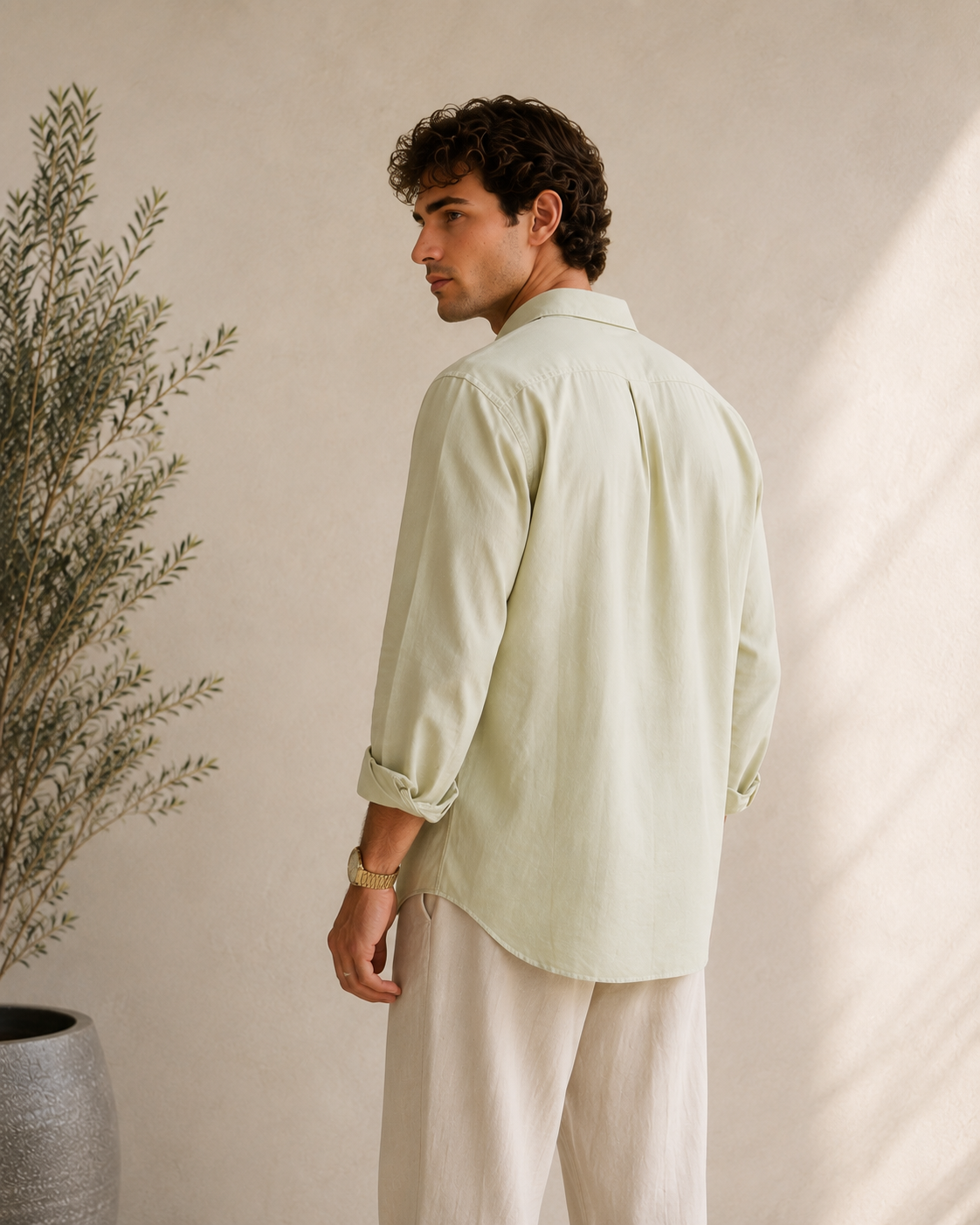 MIST GREEN LINEN SHIRT