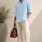 ALICE BLUE LINEN SHIRT