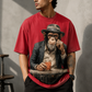 Oversized Chilling Monkey Print T-Shirt – Unisex Casual Wear