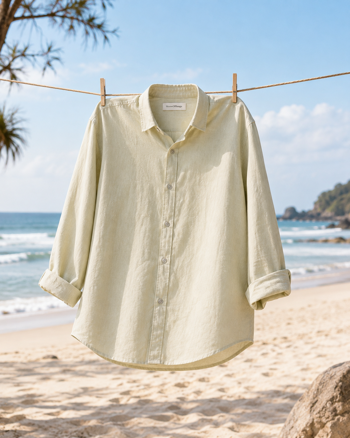 MIST GREEN LINEN SHIRT