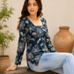Floral Print Square Neck Top