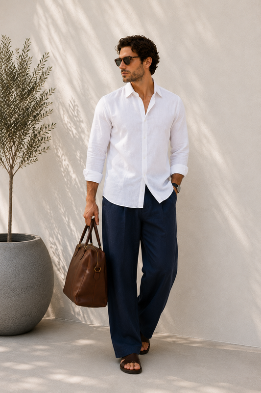 SNOW WHITE LINEN SHIRT