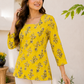 Floral Print Square Neck Top