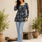 Floral Print Square Neck Top