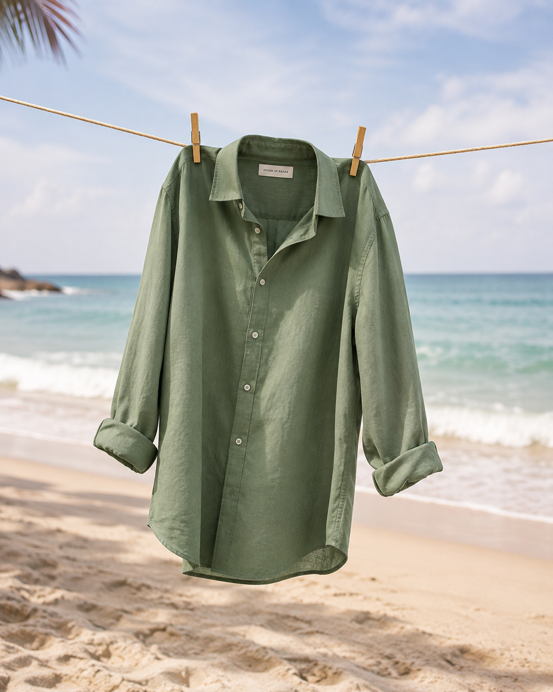 SAGE GREEN LINEN SHIRT