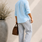 ALICE BLUE LINEN SHIRT