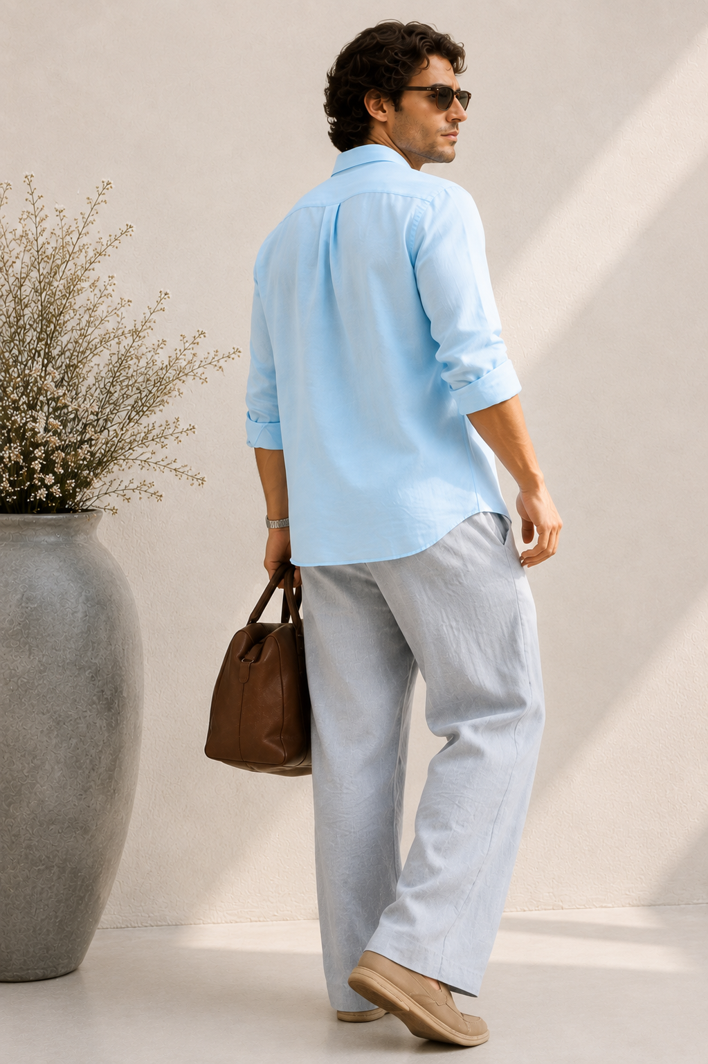 ALICE BLUE LINEN SHIRT