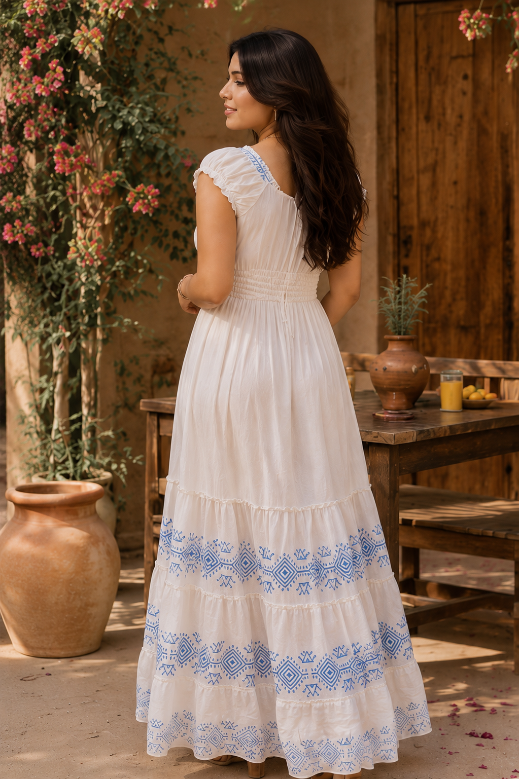 Boho White Maxi Dress