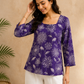 Floral Print Square Neck Top