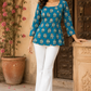 Floral Print Square Neck Top