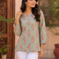 Floral Print Square Neck Top