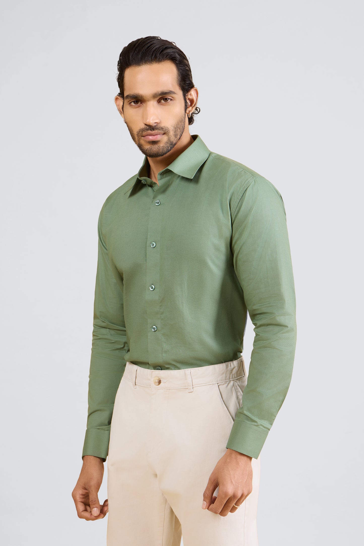 SAGE GREEN LINEN SHIRT
