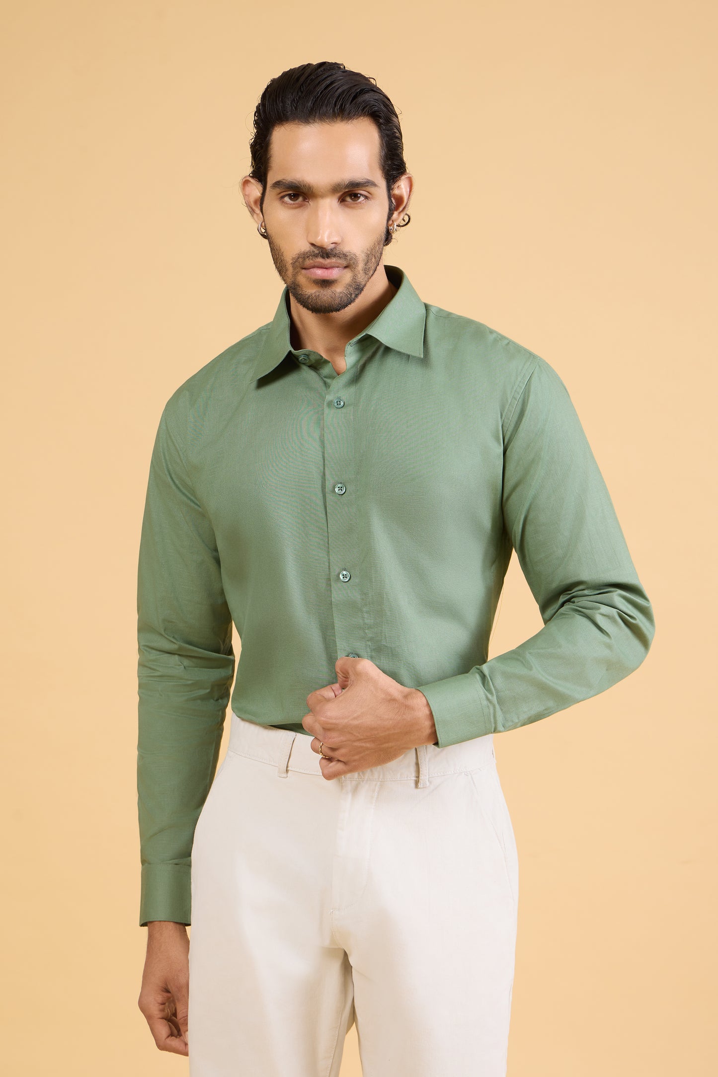 SAGE GREEN LINEN SHIRT
