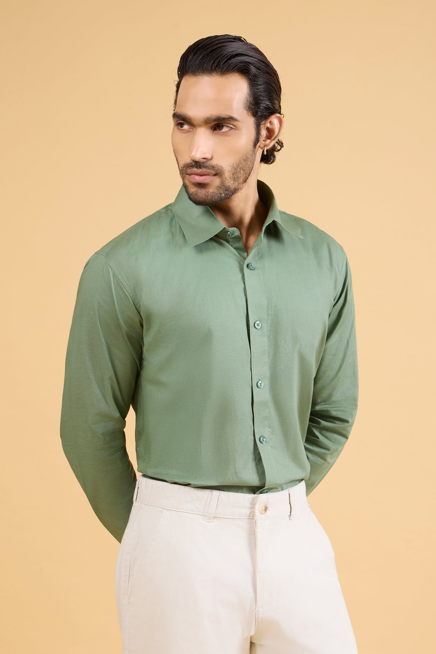 SAGE GREEN LINEN SHIRT