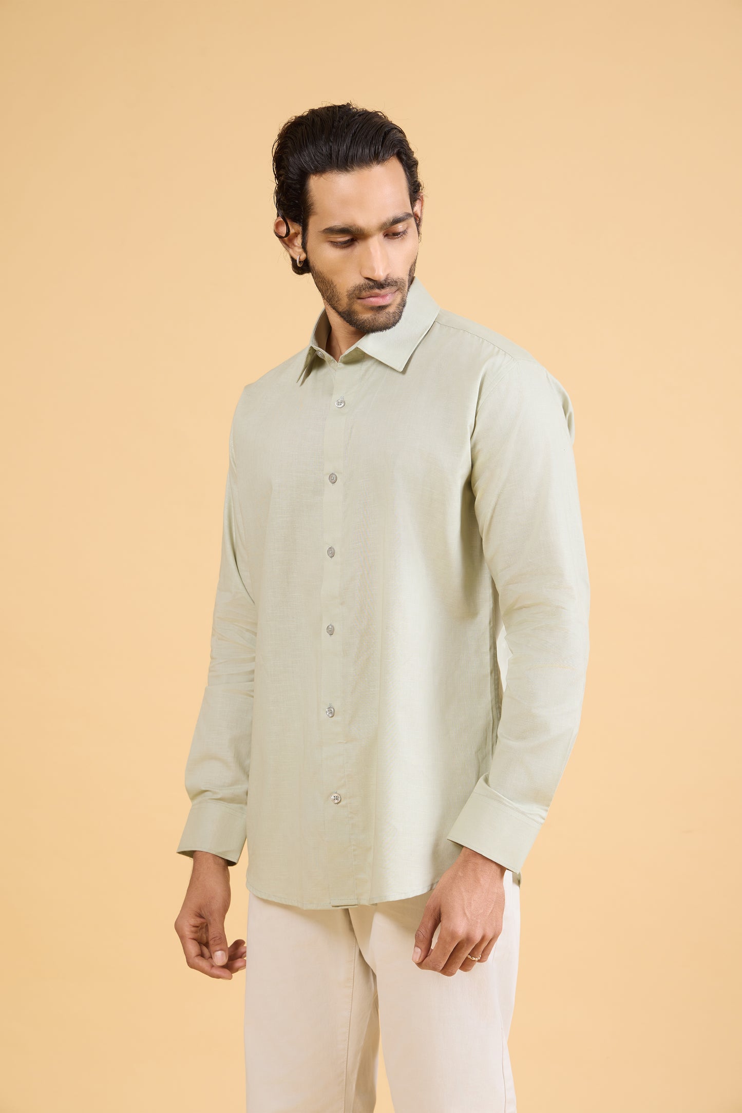 MIST GREEN LINEN SHIRT