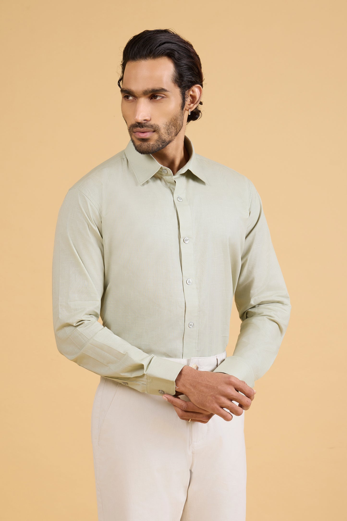 MIST GREEN LINEN SHIRT