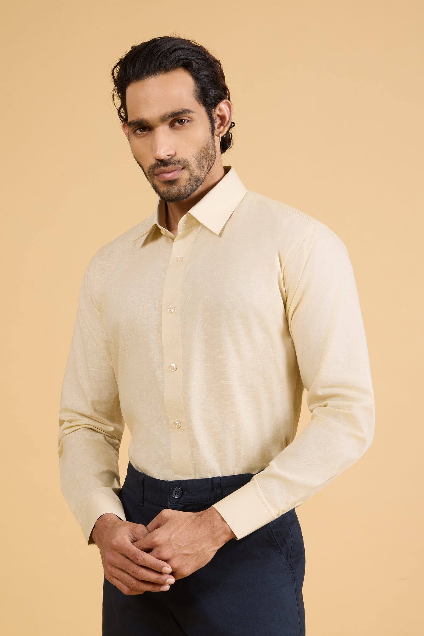 IVORY CREAM LINEN SHIRT