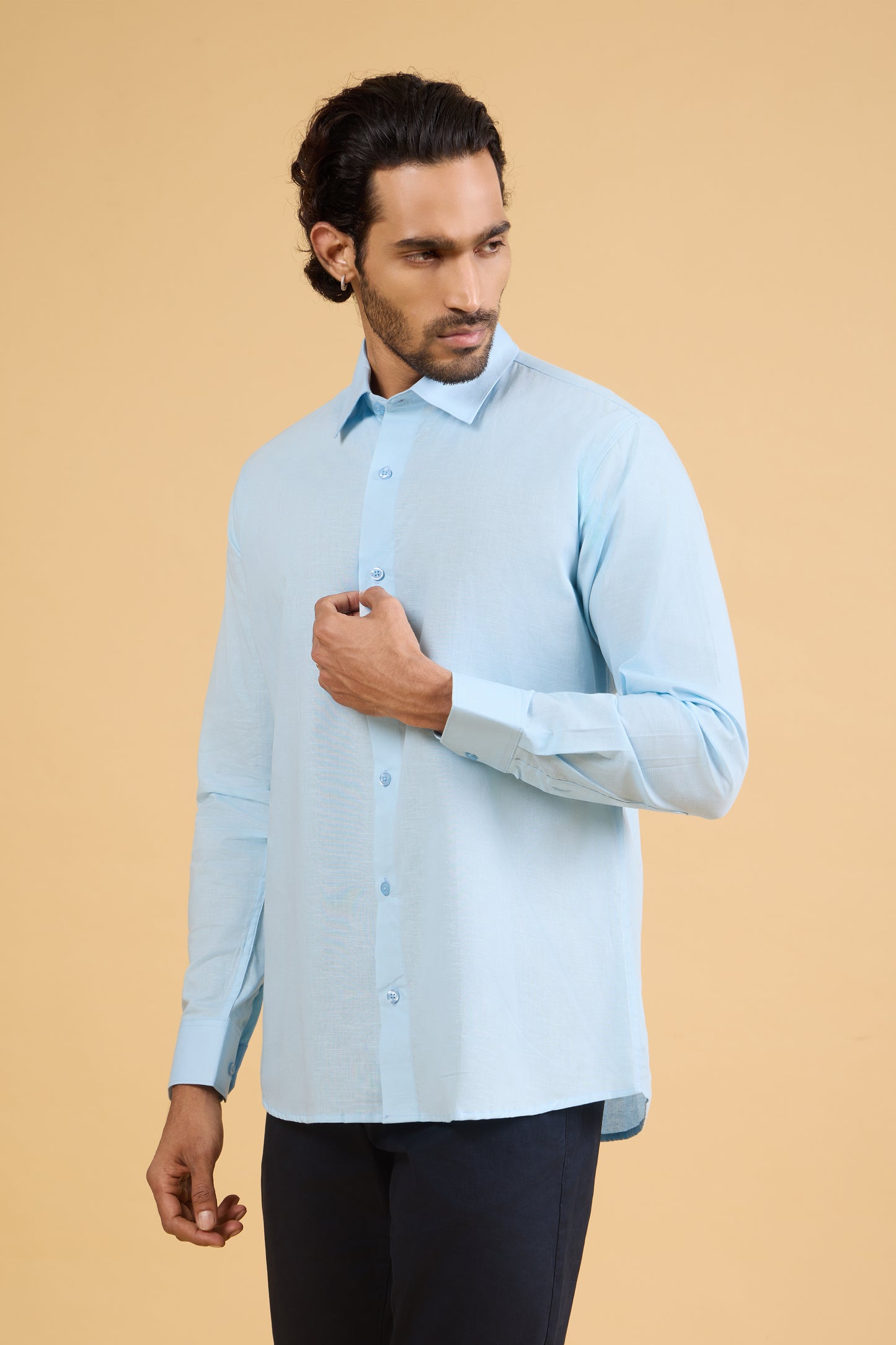 ALICE BLUE LINEN SHIRT