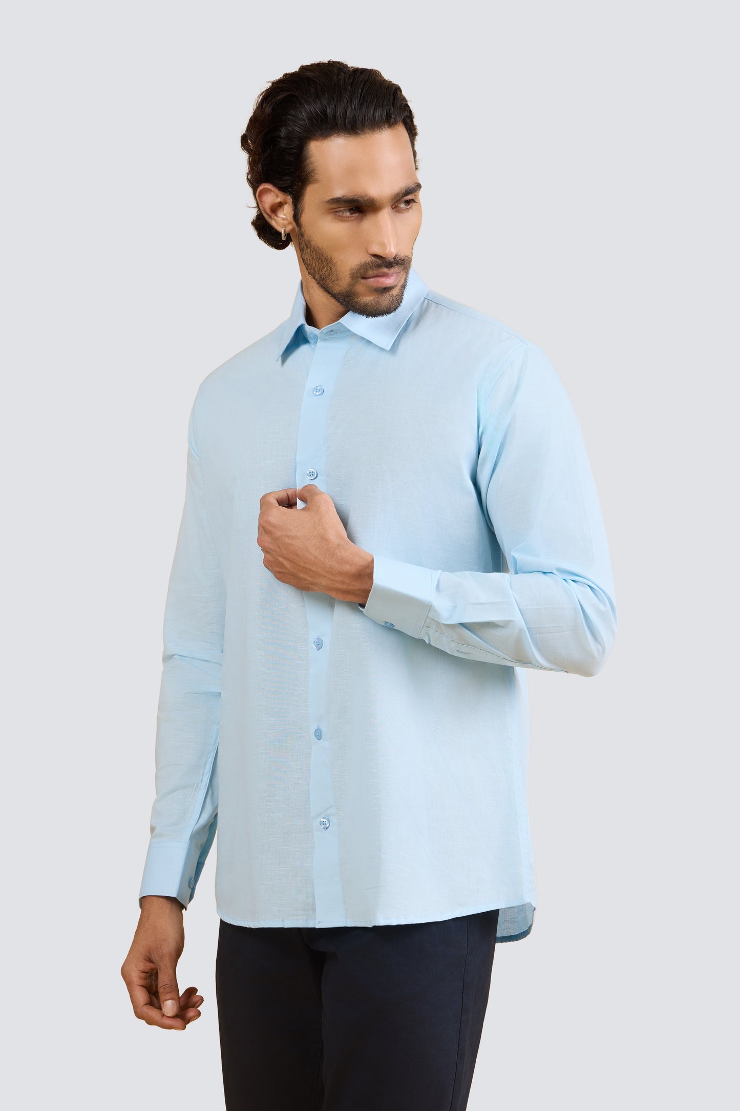 ALICE BLUE LINEN SHIRT