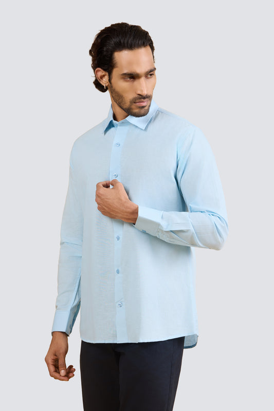 ALICE BLUE LINEN SHIRT