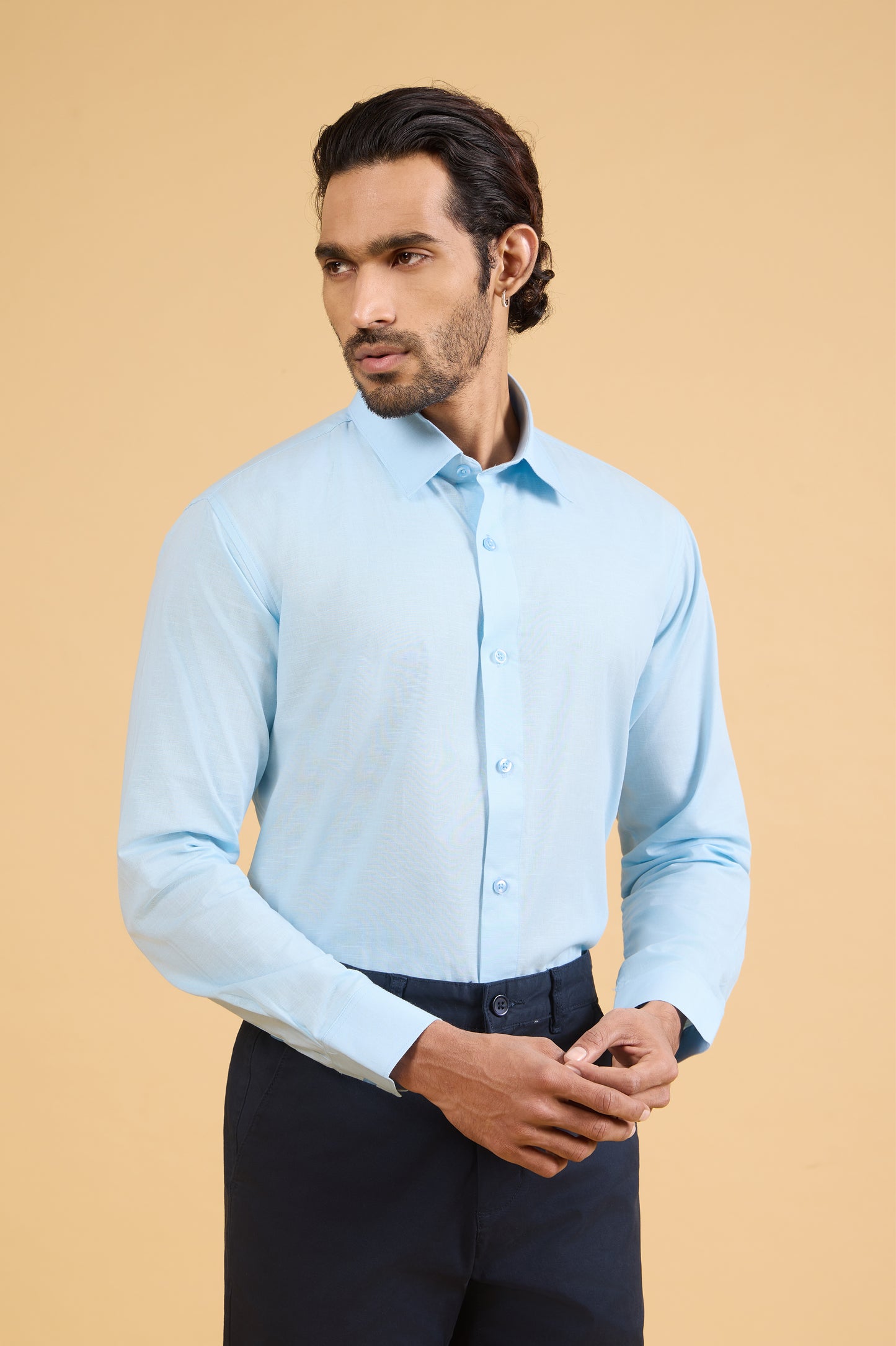 ALICE BLUE LINEN SHIRT