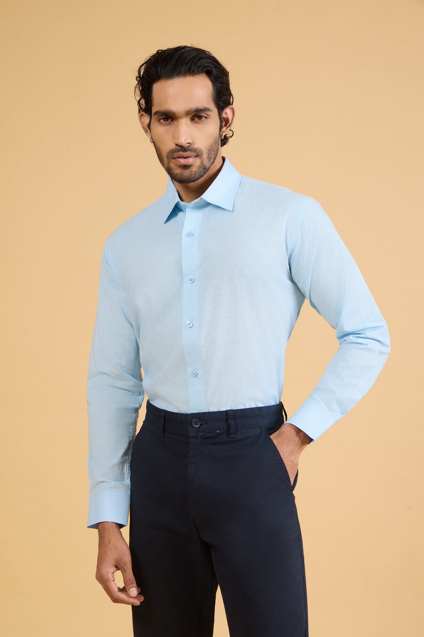 ALICE BLUE LINEN SHIRT