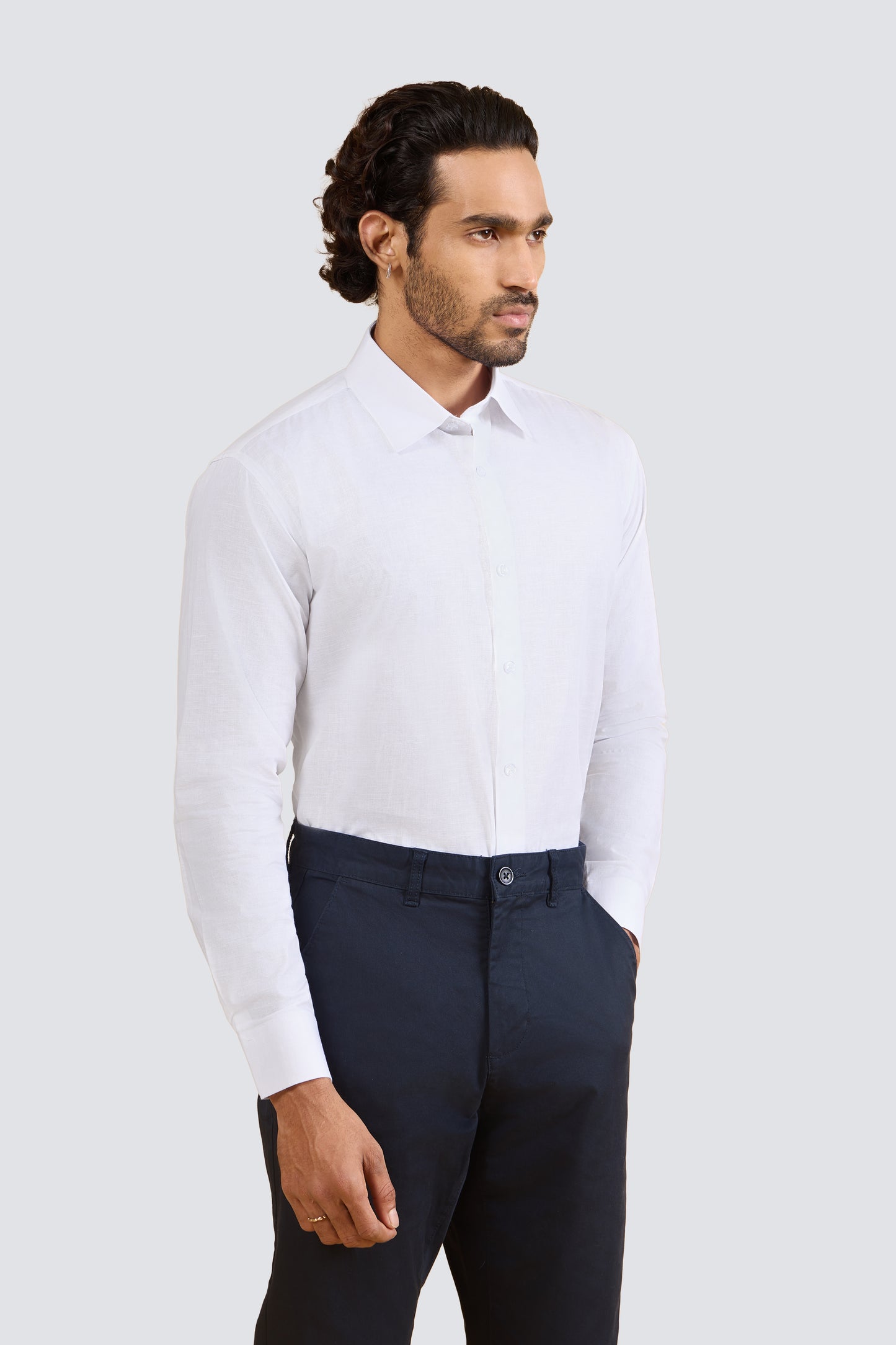 SNOW WHITE LINEN SHIRT