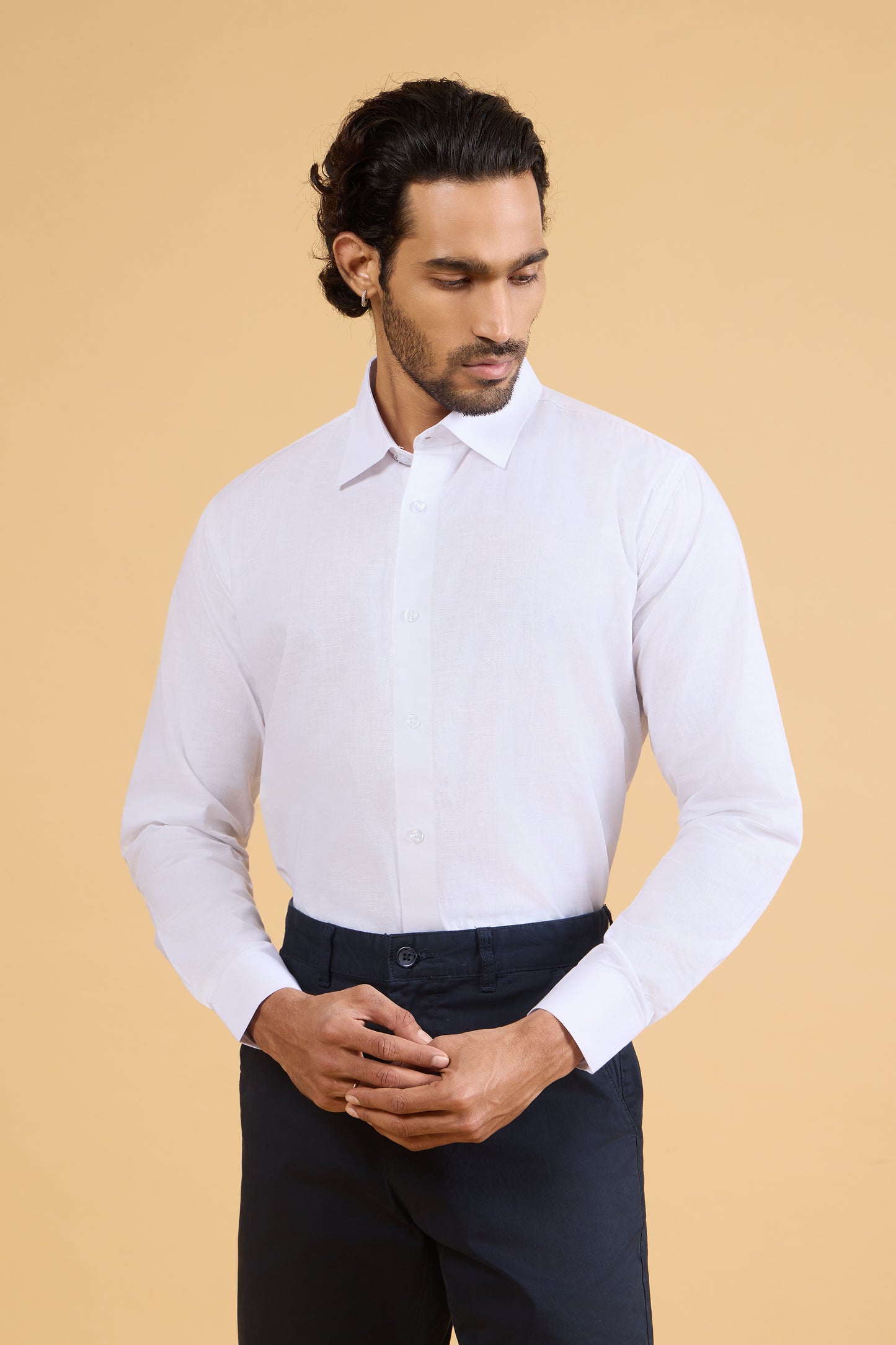 SNOW WHITE LINEN SHIRT