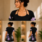 Mastani Floral Lace-Up Back Indo-Western Top