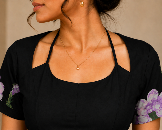 Mastani Floral Lace-Up Back Indo-Western Top