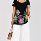 Mastani Floral Lace-Up Back Indo-Western Top